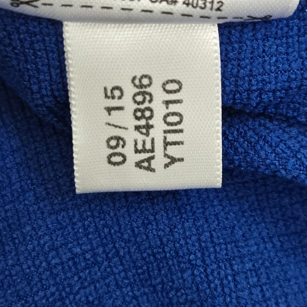 Adidas Men Activewear Top 2XL Blue Quarter Zip Long Sleeve‎